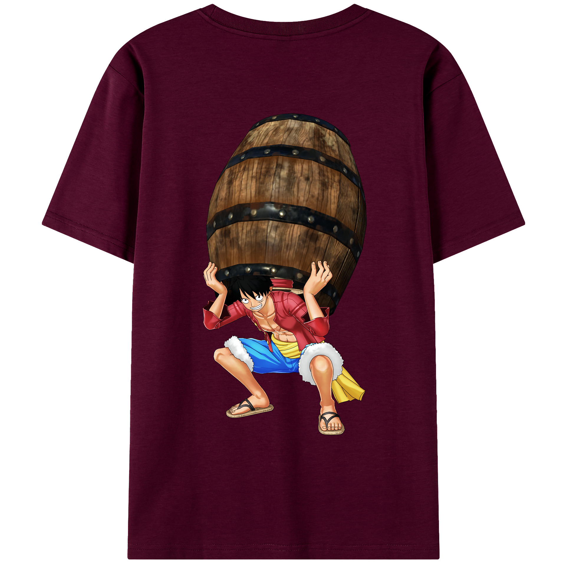 ワンピース モンキー・D・ルフィ ONE PIECE Monkey D. Luffy レディース半袖Tシャツ(バックプリント)